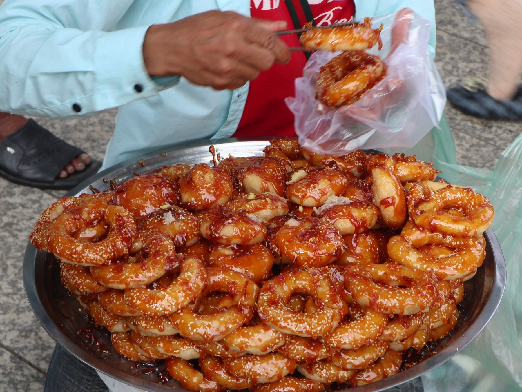 fried ship in a metal pot